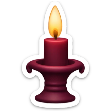 maroon Christmas Candle  sticker