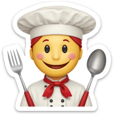 rédige moi un smiley qui donne envie de restaurant et de brasserie sticker