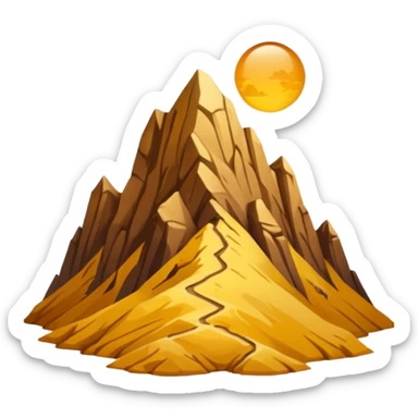 
una mezcla de sol + montaña + caminante estilo petroglifo sticker