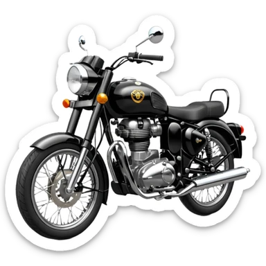 Royal Enfield bullet standard black emojis sticker