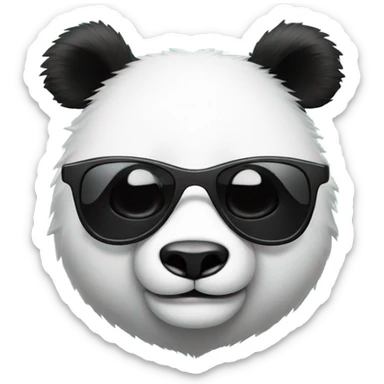 Panda with sunglases  sticker