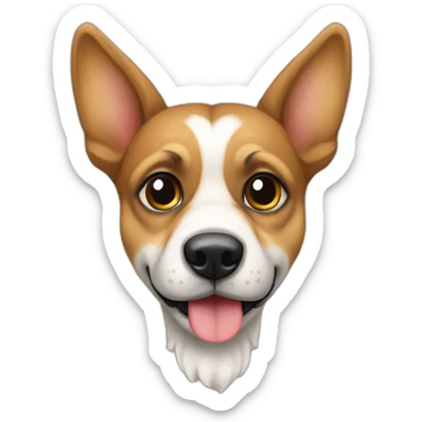 perro pastor aleman con oreja izquierda caida sticker