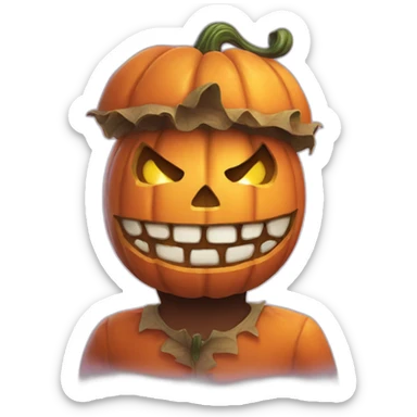 cute halloween pumpkin sticker