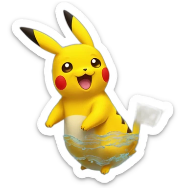 pikachu-swimming-in-biriyani sticker
