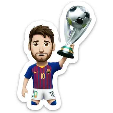 Messi con la copa del mundo  sticker