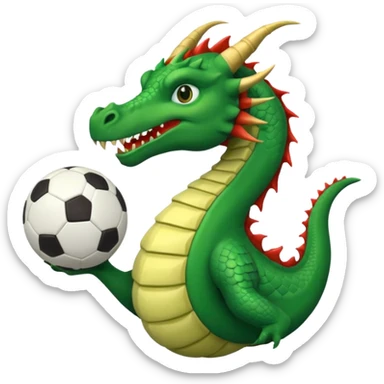 ein Drache mit einem Zauberstab in der Hand  und einem Hud  auf dem kopf und ein Fussball in der anderen hand sticker