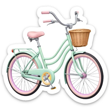 Stationery pastel bike sticker