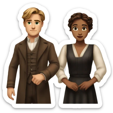 jack dawson and rose from titanic with t pose sticker