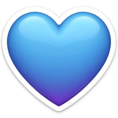 solid color purple-ish blue heart sticker