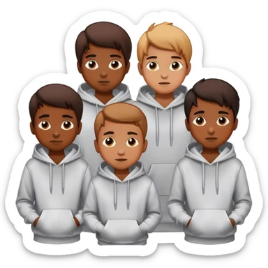 boys in stylish hoodies sticker