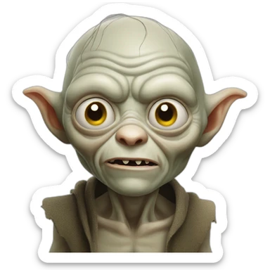 gollum lord of the rings character sticker