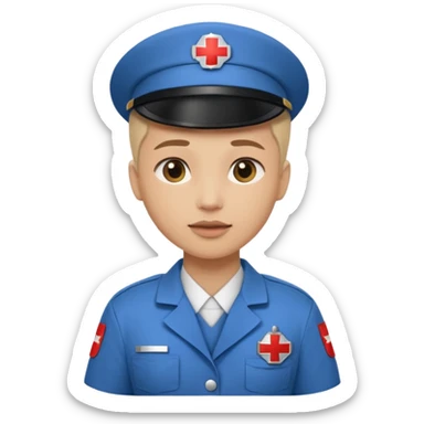 medic being accepted on a hospital sticker