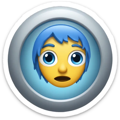 The blue eye in the mirror sticker