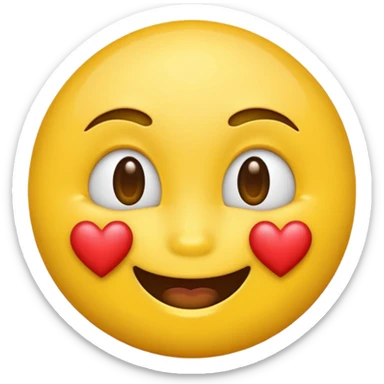 Emoji with kisses on face sticker