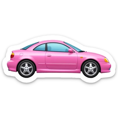 Pink car 2000s sticker