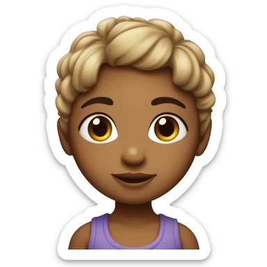 Une petite fille avec un gros mono-sourcil sticker