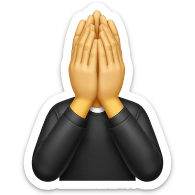 google bug emoji with three praying hands sticker