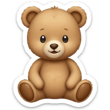 Cute flat-style teddy bear icon for infant daycare. i want to feel safe when see that teddy
 sticker