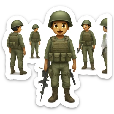 niños en guerra sticker