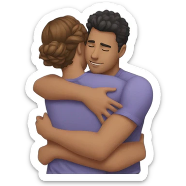 Boyfriend girlfriend hug  sticker