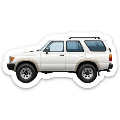 White 1987 Toyota 4Runner sticker