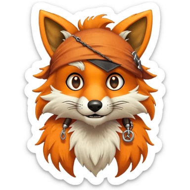 Foxy (from FNaF) animatronic  sticker