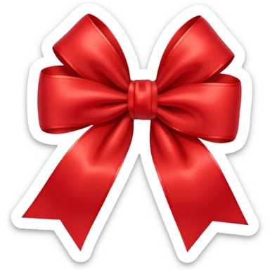 red bow with the "S" logo in the center of the bow sticker