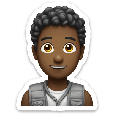 A boy who reaches out sticker