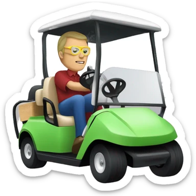 Mayer Adam West driving a golf cart sticker