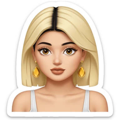 kylie jenner wear earrings sticker