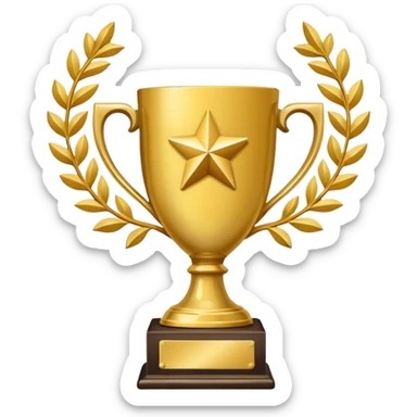 3rd runner up trophy for a winter holiday themed decorating contest sticker