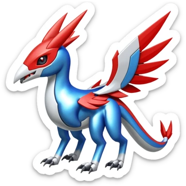 Meloetta-Latias-Wargreymon-Protogen-Pokémon-Digimon-Fakémon-fusion-hybrid-creature sticker