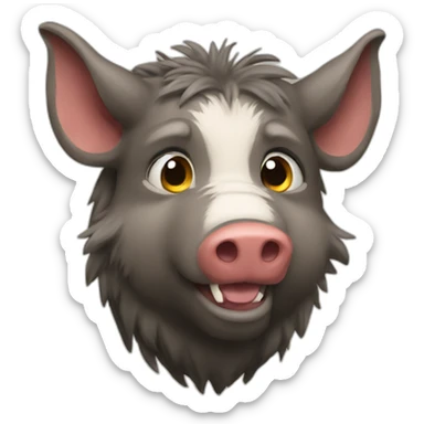 boar wit cat sticker