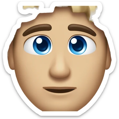 Hace un chico rubio español con ojos azules y pelo rubio graduándose sticker