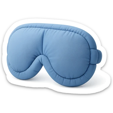 simple blue sleep eye mask in cushion style sticker