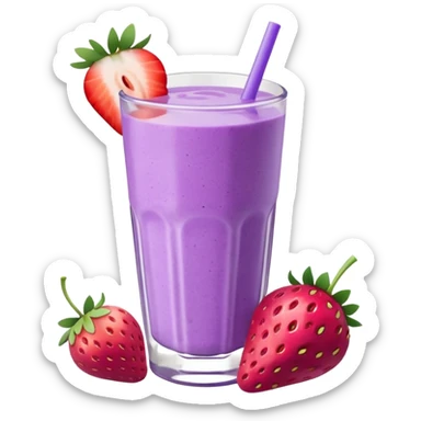 Bol de smoothie violet pastel et blanc sticker