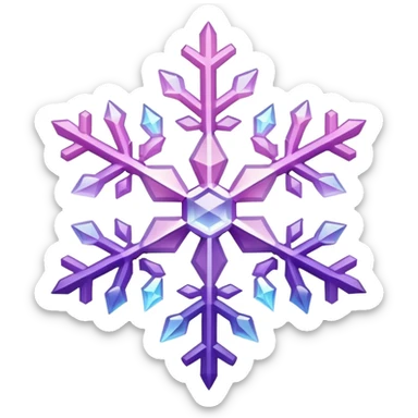 pastel pink and purple gradients snowflake  sticker