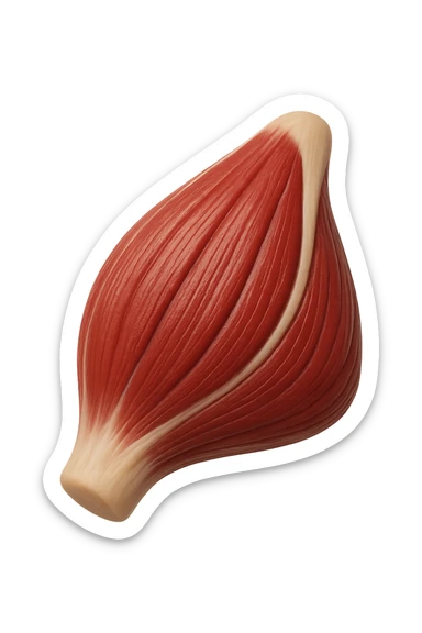 EMOJI STILE IPHONE 3D DI una porzione di tessuto muscolare umano anatomico realistico, FALLO MOLTO REALISTICO IN 3D sticker