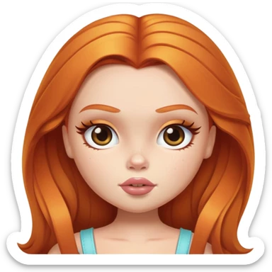 pretty bratz baddie ginger sticker