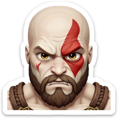 Visage de Kratos du jeu PlayStation sticker