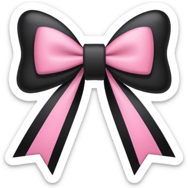 BLACKPINK-inspired gothic bow , no hearts, black and pink, cute, remove background sticker