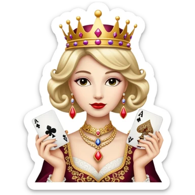 queen of clubs sticker