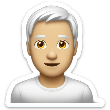 Personnage tous blancs sticker