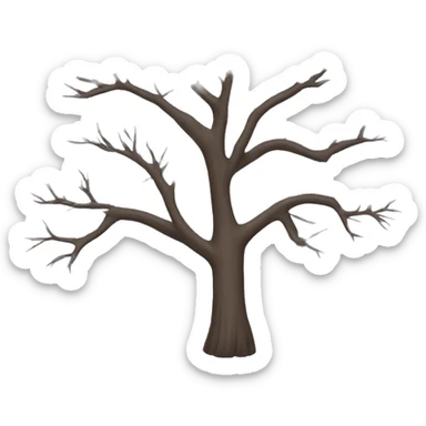 a bare tree without leaves sticker