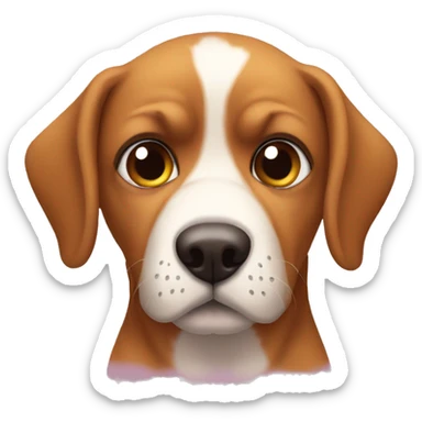 Emoji de un perro con los ojos enamorados  sticker