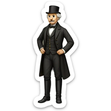 19th century gentleman in full growth sticker