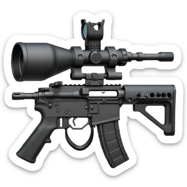 AR-15 drum mag and scope sticker