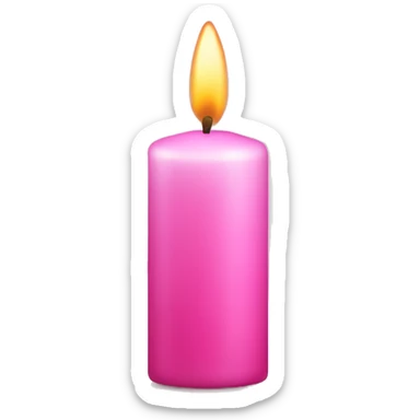 Pink christmas candle sticker