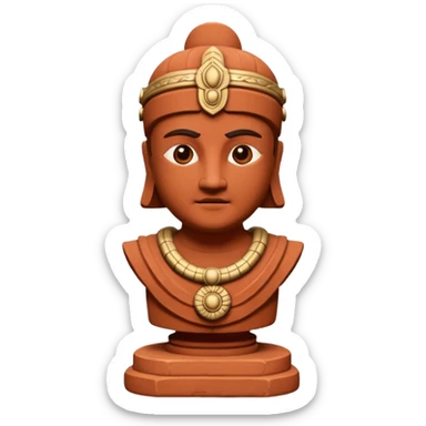 Terracotta guardian,Museum Statues. sticker