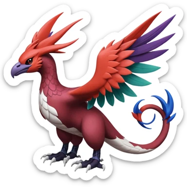 Yveltal-Noivern-Lugia-Fakémon-hybrid-creature (full body)  sticker